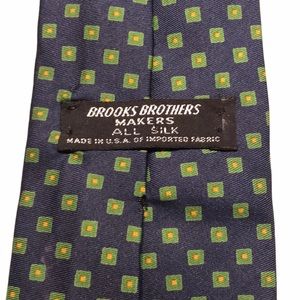 Brooks Brothers silk men’s tie navy/green